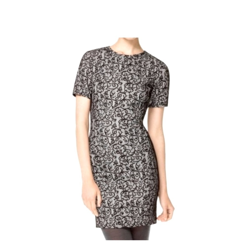 Wilfred Migonne Bodycon dress black and white lace size M